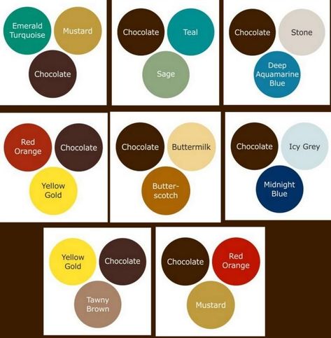 Fashion Matching Colors, Colours That Compliment Brown, Chocolate Brown Color Palette Bedrooms, Chocolate Brown Colour Combination, Brown Color Pairing Outfits, Brown Outfit Ideas Color Combos, Unique Outfit Color Combinations, Cute 3 Color Combos, What Colors Go With Cream Clothes