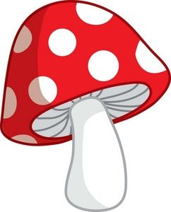 Toadstool Clipart Image - Mushroom toadstool. Red with white spots ... Polka Dots, Dots, Red, White