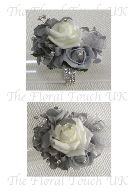 Gray Corsage, Grey Corsage, Wrist Corsage Prom, Corsage And Boutonniere Set, Prom Corsage And Boutonniere, Corsage Prom, Corsage And Boutonniere, Prom Wedding, Corsage Wedding