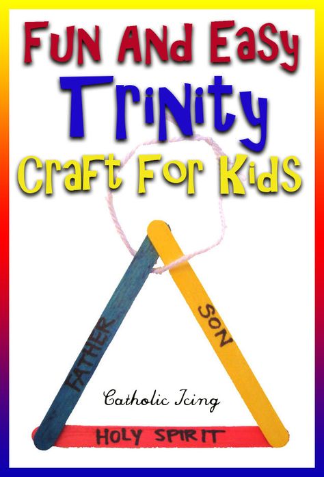 Catholic Trinity Craft for Preschoolers Trinity Craft, Catechism Crafts, Christian Kids Crafts, Catholic Kids Crafts, Catholic Kids Activities, Sunday School Projects, Kids Church Lessons, Craft For Preschoolers, Catholic Crafts