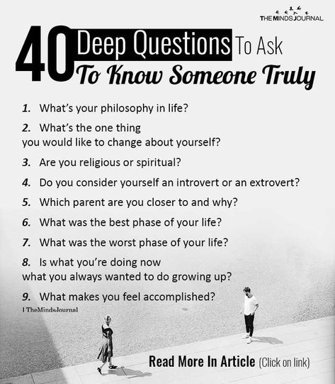 40 Deep Questions To Ask If You Really Want To Get To Know Someone Questions To Ask People, Deep Conversation Topics, Deep Conversation Starters, Questions To Get To Know Someone, Conversation Questions, Deep Questions To Ask, Intimate Questions, Questions To Ask Your Boyfriend, Questions For Friends