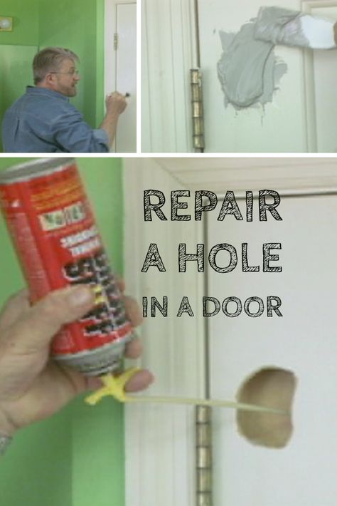 Repair Hole In Door, How To Repair Hole In Hollow Core Door, Diy Danie, Door Frame Repair, Hollow Core Door, Conway Sc, Home Maintenance Schedule, 2x4 Projects, Bifold Door