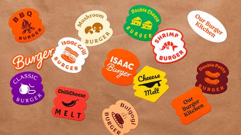 ISSAC Burger | SAM SEOUL Process Infographic, Sticker Design Inspiration, Brand Stickers, Bulgogi, Graphic Inspiration, Content Ideas, Space Design, Food Truck, Design Inspo