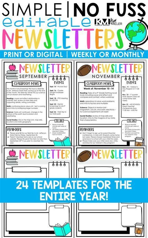 Unique teacher newsletter templates for Google Docs. 10+ free & customizable templates to engage students & boost your Elementary School Newsletter Template, School Newsletter Template Free, Class Newsletter Template, Newsletter Templates Word, Teacher Newsletter Template, Parent Newsletter Template, Class Newsletter, Monthly Newsletter Template, Newsletter Template Free