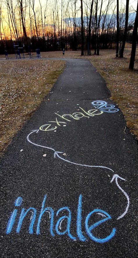 Playground Sensory Path, Sidewalk Chalk Encouragement, Side Walk Chalk Obstacles, Summer Sidewalk Chalk Art Ideas, Chalk Hopscotch Ideas, Chalk Walk Ideas, Interactive Sidewalk Chalk Art, Chalk Activity Path, Chalk Designs Sidewalk Easy