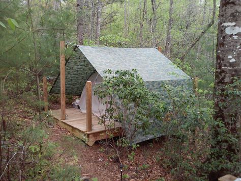 Camping Structures, Homestead Rescue, Camping Platform, Bell Tent Interior, Sleeping Cabin, Tent Interior, Tent Platform, Mountain Land, Glamping Ideas