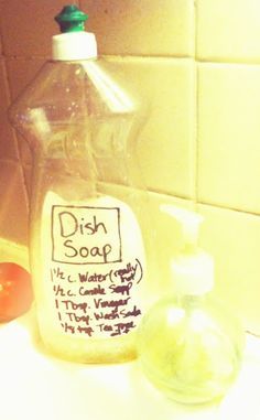 Homemade Liquid Dish Soap, Diy Dish Soap Castile, Homemade Dish Detergent, Homemade Dish Soap, Diy Dish Soap, Cleaning Diy, Homemade Cleaning Supplies, Diy Coconut Oil, Natural Cleaning Recipes