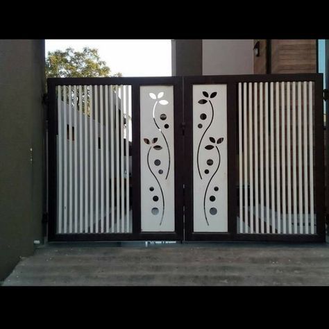 Compound Gate Design, Simple Main Gate Design, Simple Gate Designs, Modern Front Gate Design, Main Gate Designs, Ss Gate, Simple Gate, Latest Gate Design, Modern Main Gate Designs