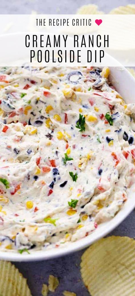 Creamy Ranch Dip, Poolside Dip, Ranch Dip Recipe, Creamy Ranch, Easy Dips, Dip Recipes Easy, Ranch Dip, Snack Dip, Snacks Für Party