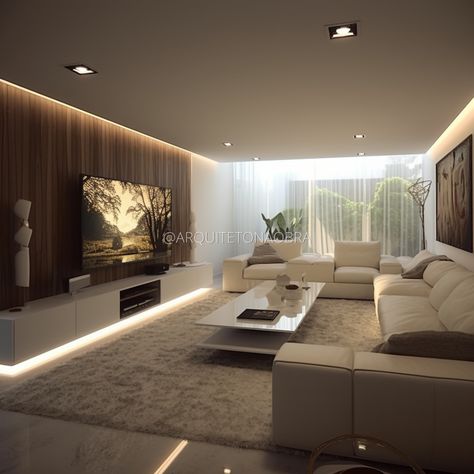 Sala Tv Moderna, Home Theatre Design, Sala Grande, Elegant Living Room Design, Bungalow House Plans, Bungalow House, Home Design Living Room, Elegant Living Room, Home Cinemas