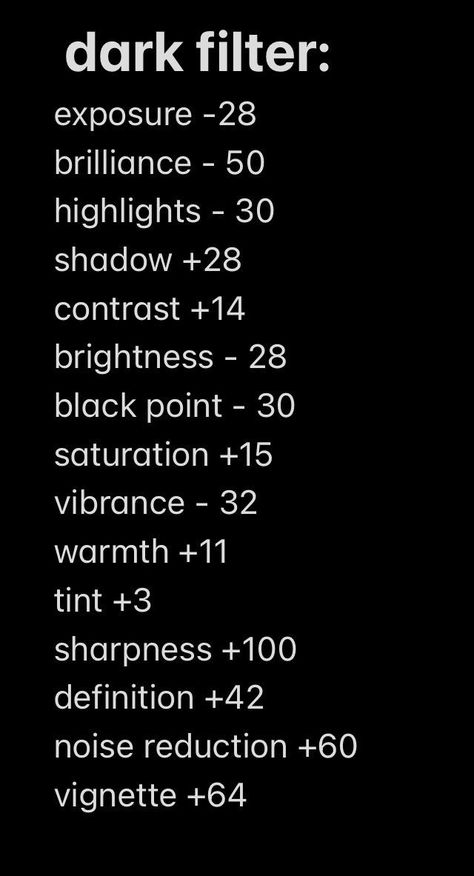 Photo Editing Settings, Editing Settings, Dark Filter, Editing Photography, Vintage Photo Editing, Photography Tips Iphone, Photography Editing Apps, Phone Photo, Photo Polaroid