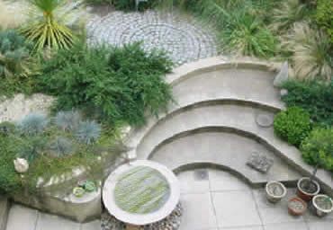 curves are a must... Curved Steps, Landscape Stairs, Courtyard Landscaping, Modern Courtyard, Courtyard Gardens, Patio Steps, Garden Stairs, Garden Levels, Courtyard Design