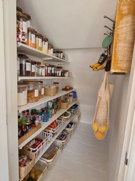 #stairsdecor #diy #stairsmakeover Under Stair Pantry, Under Stairs Cupboard Storage, Shelves Under Stairs, Stairs Closet, Understair Storage, Under Stairs Pantry, Room Under Stairs, Closet Under Stairs, Pantry Closet Design