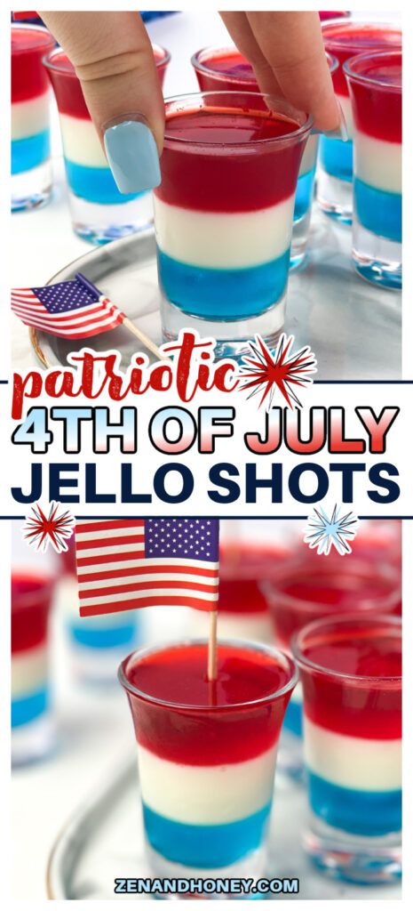 Patriotic Jello Shots, 4th Of July Jello Shots, Patriotic Jello, 4th Of July Jello, White Jello, Red White And Blue Jello, Blue Jello Shots, Jello Shooters, Summer Party Drink