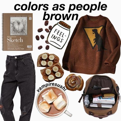 Colors As People, Boogzel Apparel, Niche Memes, Mood Clothes, Aesthetic Fits, Drawstring Dresses, Outfit Trends, Mood Board Fashion, Brown Sweater