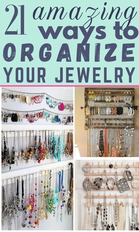 Tired of tangled necklaces and missing earrings? Create your own DIY jewelry organizer with these easy-to-follow ideas! Whether it's a wall-mounted piece or a simple jewelry tray, our guide covers everything from DIY jewelry boxes to upcycled racks. Find the perfect solution for your style and space! Jewelry Organization Ideas, Jewerly Organizer, Jewelry Storage Diy, Diy Organizer, Diy Jewelry To Sell, Jewelry Box Diy, Organizing Hacks, Organisation Hacks, Ways To Organize