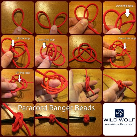 Paracord Ranger Beads How To Make, Paracord Ranger Beads, Ranger Beads Paracord, Ranger Beads, 550 Cord Projects, Parachute Cord Crafts, Monkey Knot, Paracord Bracelet Instructions, Cord Bracelet Diy