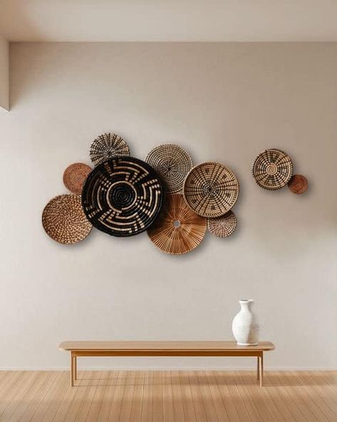 A set of 10 basket, Wall hanging Basket, Hanging kitchen Basket, Wall Basket Décor, African wall décor, Boho Wall Décor, Woven Wall Basket, Bohemian Wall Baskets, African Basket Set #BohemianWallBaskets #BohoDecor #BohemianStyle #WallBasketLove #BohoVibes #BohoHome #BohoInspiration #WovenBaskets #WallDecor #EclecticStyle #TextileArt #BohemianLiving #Handcrafted #EthnicDecor #ArtisanalBaskets #BohoInteriors #BohemianDesign #BohemianRevival #GlobalDecor #BohemianChic #Wovenbaskets #baskets Boho Kitchen Wall Decor Ideas, Wall Art Behind Couch, Basket Walls Boho Living Room, Art Behind Couch, Basket Walls Boho, Decorative Wall Baskets, Basket Walls, African Baskets Wall, Kitchen Basket