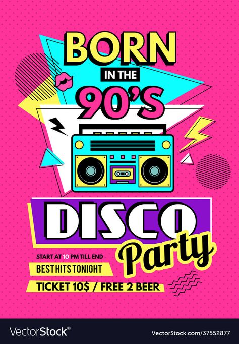 80s Poster, Retro Invitation, Box Invitations, 80s Theme Party, Music Poster Ideas, 80s Theme, 80s Design, Party Invitations Printable, Airbrush Art