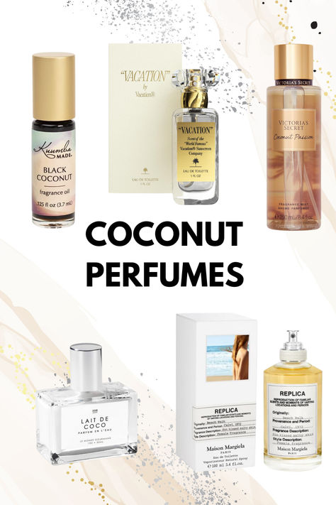 coconut perfumes Coconut Perfume Best, Coconut Perfume, Clean Perfume, Makeup Images, Perfume Scents, Sweet Fragrances, Makeup Items, Fragrance Collection, Homemade Skin Care