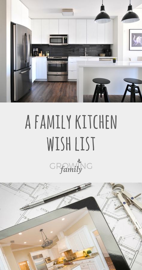 Planning a family kitchen project? Check out my family kitchen wish list for lots of ideas and inspiration! Kitchen Wish List, Family Planning Infographic, Kitchen Inspiration Board, Functional Kitchen Design, Wood Worktop, White Units, Larder Unit, Comfy Seating, Fabulous Kitchens