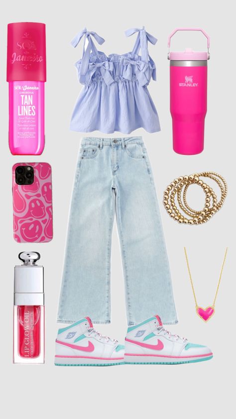 #schoolfit#preppy#pink#cute Pink Clothes Ideas, Coquette Preppy Outfit, Cute And Preppy Outfits, Cute Fits Preppy, Cute Preppy School Outfits, Cute Preppy Summer Outfits, Preppy Summer Outfits For School, Preppy Fit Ideas, Preppy Birthday Outfit