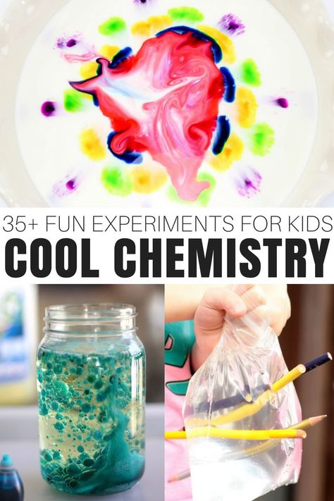 35+ Chemistry Experiments for Kids | Little Bins for Little Hands Chemistry Activities For Kids, Science Experiments For Middle School, Physics Activities, Chemistry Experiments For Kids, Fun Experiments For Kids, Chemistry Activities, Chemistry For Kids, Fun Experiments, Chemistry Projects