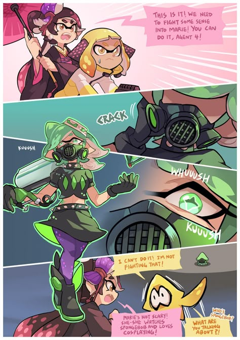 If Callie's the mentor, I can imagine there's gonna be nothing but comedy throughout Hero Mode. by Gomi Gomi Pomi Splatoon Tumblr, Splatoon Funny, Splatoon Squid Sisters, Lusamine Pokemon, Silly Drawings, Splatoon Oc, Splatoon Squid, Squid Sisters, Splatoon Memes