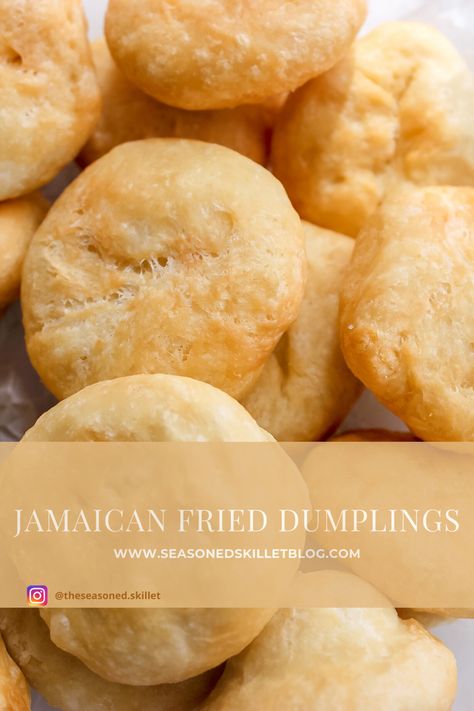 Jamaican Dumplings, Jamaican Fried Dumplings, Ackee And Saltfish, Bread Style, Jamaican Rice, Jamaican Cuisine, Johnny Cake, Jamaican Dishes, Fried Dumplings