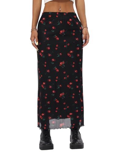 Summer Long Skirt, Italian Summer Outfits, Mesh Midi Skirt, Long Skirt Summer, Packing Guide, Italian Summer, How To Look Classy, Ditsy Floral, Long Skirt