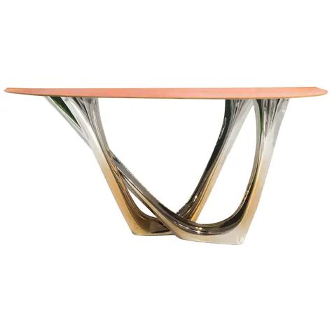 Zieta Furniture - 1stDibs - Page 3 Steel Console Table, Contemporary Console, Console Table Design, Metal Forming, Mirror Console, Laser Cut Metal, Modern Console, Lodz, Funky Furniture