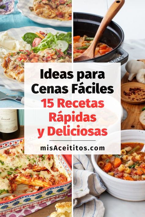 Explora estas 15 ideas para cenas fáciles y rápidas que puedes preparar en un abrir y cerrar de ojos. Comidas deliciosas, saludables y económicas para disfrutar cada día de la semana. ¡No te las pierdas! Ideas Comidas Saludables, Ideas Para Cenas, Practical Kitchen, Healthy Recipes