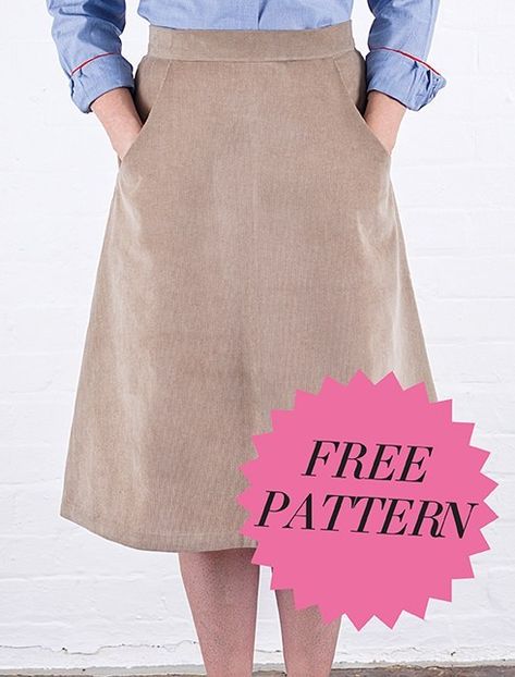 Skirt Sewing Pattern Free, Womens Skirt Pattern, Free Skirt Pattern, Skirt Pattern Free, Modern Sewing Patterns, Pattern Dress Women, Skirt Patterns Sewing, Vogue Patterns, Sewing Skirts