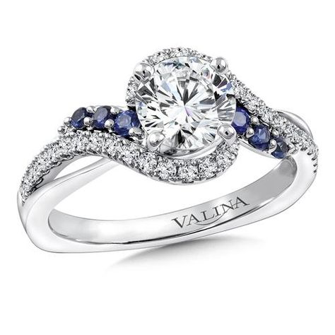 Diamond and Sapphire Engagement Ring Rings Black Stone, Valina Engagement Rings, Wedding Rings Black, Criss Cross Engagement Ring, Blue Wedding Rings, Rings Sapphire, Unusual Engagement Rings, Engagement Ring Mountings, Blue Sapphire Engagement Ring