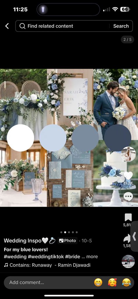 Dusty Blue Color Scheme Wedding, Cornflower Blue Wedding Palette, Dusty Blue Country Wedding, Slate Blue Wedding Theme, Dusk Blue Wedding, Classic Wedding Color Schemes, Dusty Blue And Sage Green Wedding, Dusty Blue And Grey Wedding, Light Blue Wedding Theme