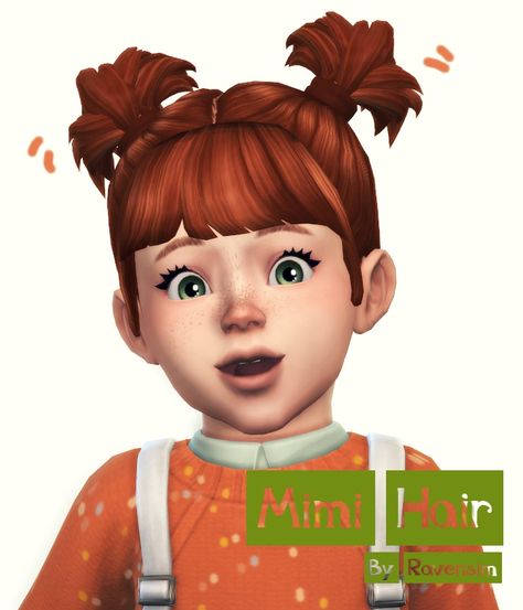 Mimi Hair | RavenSim on Patreon Toddler Hair Sims 4, Toddler Cc Sims 4, Hair Base, Sims 4 Cc Kids Clothing, The Sims 4 Pc, Pelo Sims, Sims 4 Children, The Sims 4 Packs, Sims 4 Expansions