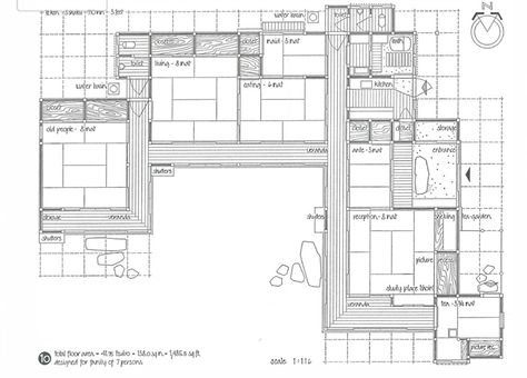 Japanese Home Plan, Japanese Home Floor Plan, Japanese Traditional House Floor Plans, Traditional Japanese House Layout, Japanese Home Layout, Japanese Style House Plans, Traditional Japanese House Plans, Japanese House Layout, Japanese House Plan