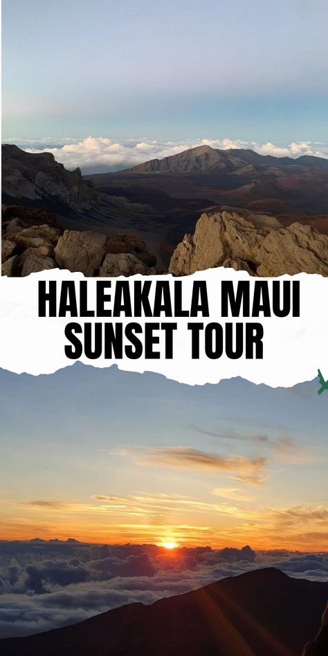 Experience the breathtaking Haleakala Maui Sunset Tour! Watch the sky transform into stunning hues as the sun sets over the island from the summit of this majestic volcano. Perfect for those seeking a memorable and awe-inspiring evening in Maui. Maui Volcano, Big Island Travel, Maui Sunset, Big Island Hawaii, Sun Sets, Big Island, Awe Inspiring, Volcano, Cool Places To Visit