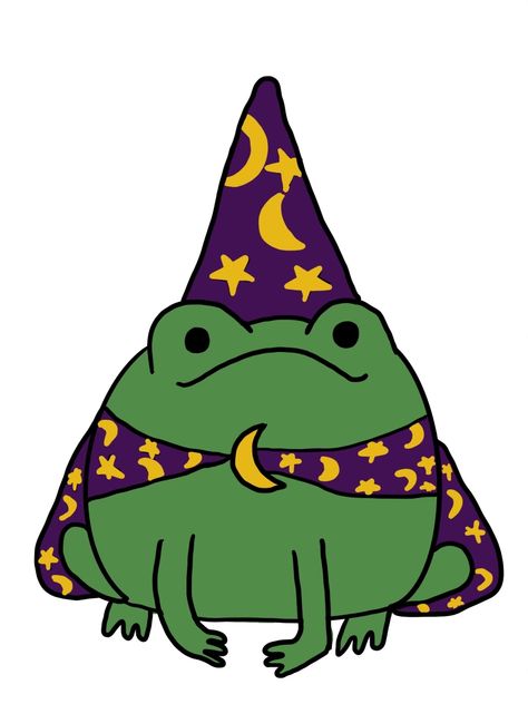 Magic Frog Drawing, Wizard Frog Drawing, Frog With Wizard Hat, Frog Wizard Tattoo, Wizard Frog Tattoo, Wizard Cartoon, Wizard Illustration, Wizard Drawings, Witch Frog