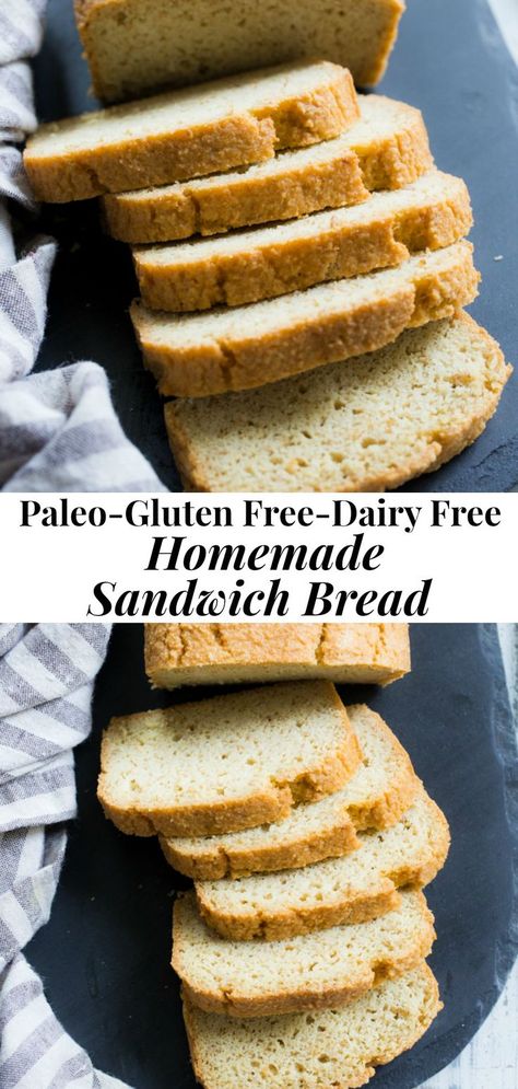 Paleo Sandwich Bread, Paleo Sandwich, Sirtfood Diet, Paleo Bread Recipe, Homemade Sandwich Bread, Butter Fruit, Grain Free Bread, Fluffy Light, Homemade Sandwich