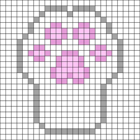 Pixel Art Chat, Pixel Cat, Bead Templates, Kandi Cuff Patterns, Kandi Cuffs, Modele Pixel Art, Crafting Corner, Grid Patterns, Chat Kawaii