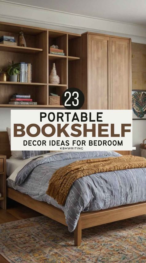 23 Multipurpose Bookshelf Ideas For Small Bedroom Bookshelf Styling Bedroom, Multipurpose Bookshelf, Ideas For Small Bedrooms, Hanging Bookshelves, Slim Bookcase, Narrow Bookshelf, Bookshelf Headboard, Creative Bookshelves, Modern Boho Bedroom