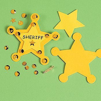 Wild West Crafts, Toy Story Crafts, Cowboy Crafts, Wild West Theme, Wild West Party, Western Crafts, Sheriff Badge, Summer Camp Crafts, Wilde Westen