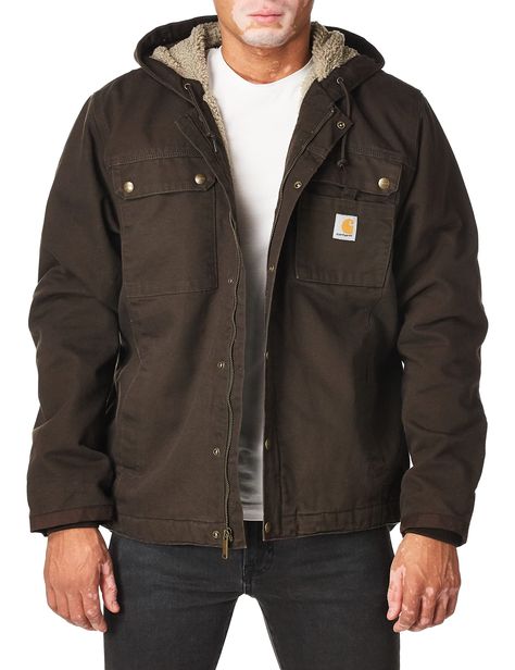 Women Carhartt, Duck Jacket, Work Coat, Carhartt Jacket, Active Jacket, Work Jackets, Warm Jacket, Carhartt Mens, Sherpa Lined