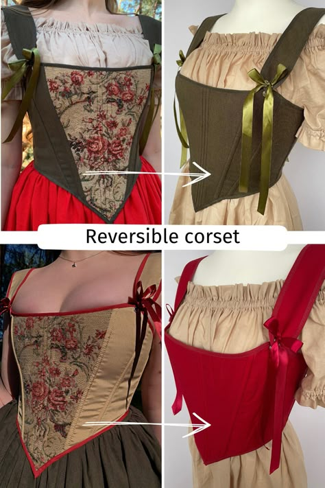 renaissance corset top, tapestry ren faire corset, fairy corset, plus size handmade corset, halloween costume, underbust corset This versatile reversible corset will be a great addition to your wardrobe. With it, you can create many interesting looks in both Renaissance style and modern style. It will accentuate any figure thanks to its elegant construction and sturdy boning. You can choose your size from our size chart. Be sure to check it before making your selection. Alternatively, you can pr Ren Faire Corset, Reversible Corset, Corset Cottagecore, Corset Fairy, Tapestry Corset, Fairy Corset, Corset Plus Size, Handmade Corset, Ren Faire Outfits