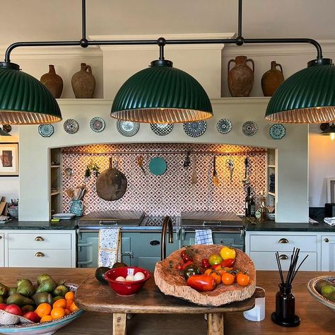 Westenholz Antiques and Design (@victoriavonwestenholz) • Instagram photos and videos Celebrity Apartments, Morning Kitchen, Hector Finch, Kitchen With An Island, All Are Welcome, Pendant Fixture, Colorful Ceramics, Kitchen Plans, Kitchen Islands