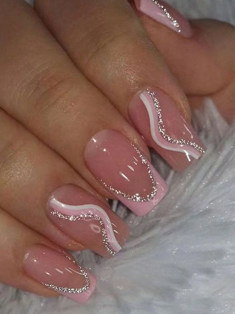 Summa Nails, Short Acrylics, Nails French, French Tips, Xmas Nails, Christmas Nail Designs, False Nail, French Tip Nails, Square Nails