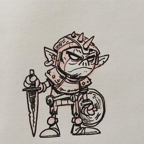 Cartoon Goblin Drawing, Goblin Drawing Sketches, Goblin Sketch, Goblin Cartoon, Goblin Tattoo, Goblin Drawing, Salamanders 40k, Brain Drawing, Dnd Crafts