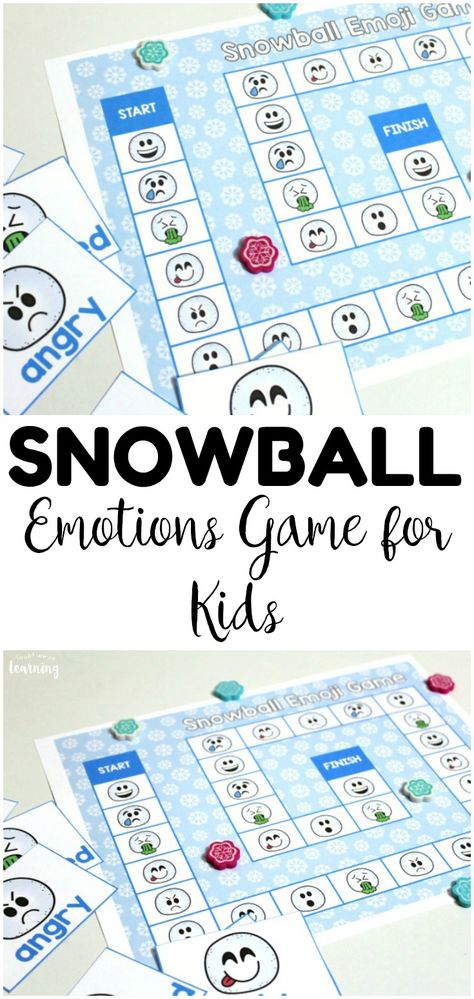 Emotions Board Game, Emotions Board, Emotional Vocabulary, Emotions Game, Board Game For Kids, Social Emotional Activities, Printable Lesson Plans, Winter Activity, Social Emotional Learning Activities