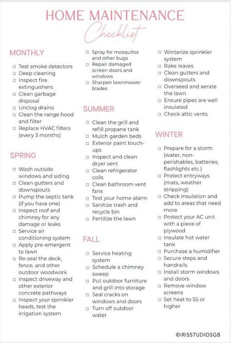 Home Maintenance Checklist Home Repair Schedule House Maintenance Planner Yearly Home Maintenance Spring Cleaning Instant Download - Etsy Canada #Creating #Home #Schedule #Cleaning #HomeTrends #a #for #a #to #Ideas #Guide #Ultimate #CreativeIdeas #Tidy #The #Inspiration #Trends Yearly Maintenance Checklist, Home Owner Maintenance Checklist, Yearly Home Cleaning Schedule, House Maintenance List, Yearly House Cleaning Schedule, January Home Maintenance Checklist, Home Maintenance List, Monthly House Maintenance Checklist, Yearly House Maintenance Checklist